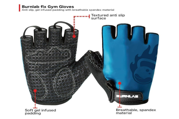 BURNLAB Gym Gloves Pro for Men & Women | Breathable Weight Lifting Gloves with Gel Padding