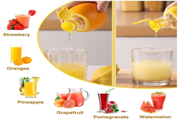 Buy ThumlianYo 2 PCS lemon squeezer with leakproof screw-top design and built-in seed filter. Portable, easy-clean manual citrus juicer for kitchen and travel.